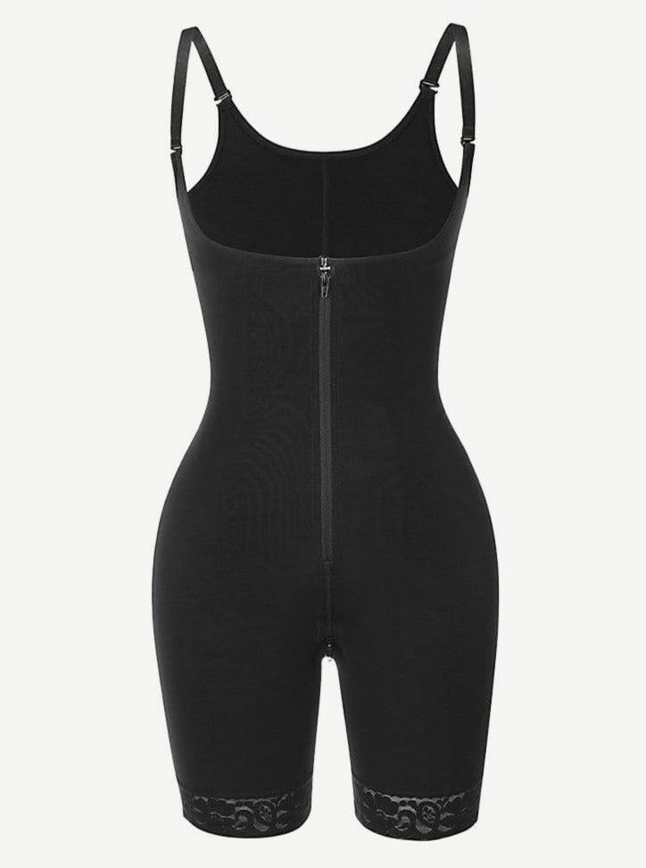 3-Layer Post-Surgery Full Body Shaper With Straps Black 3