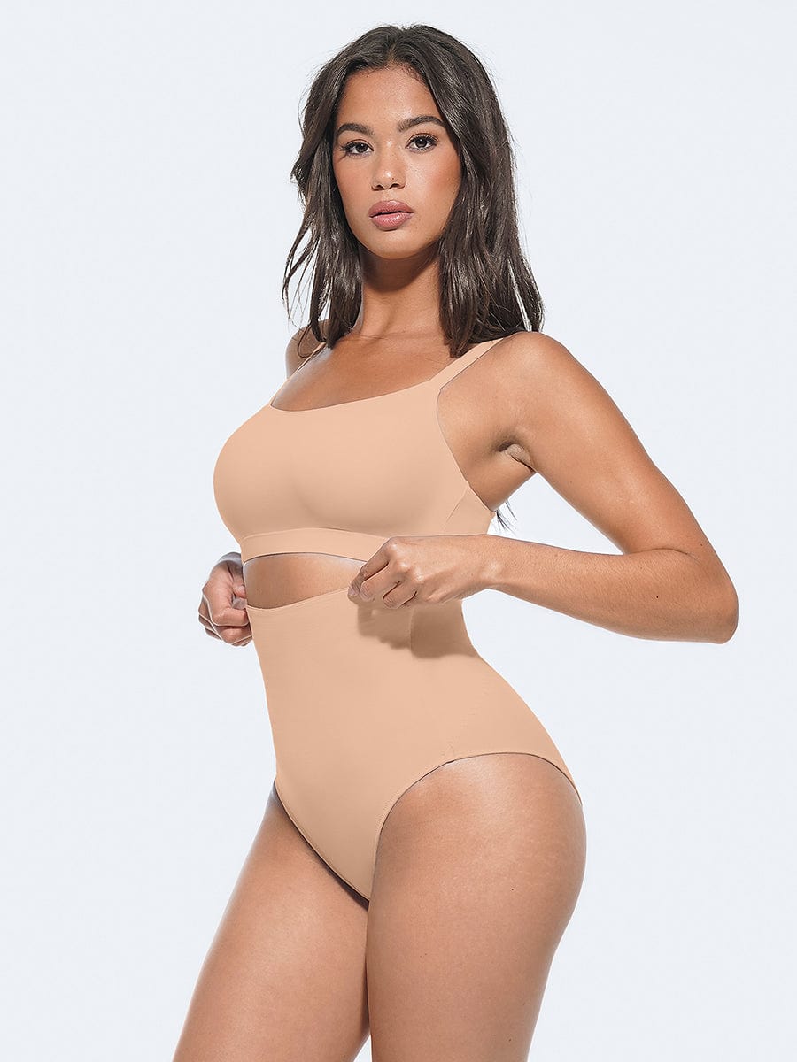 High-Waist Antibacterial Shaping Panties Pink 2