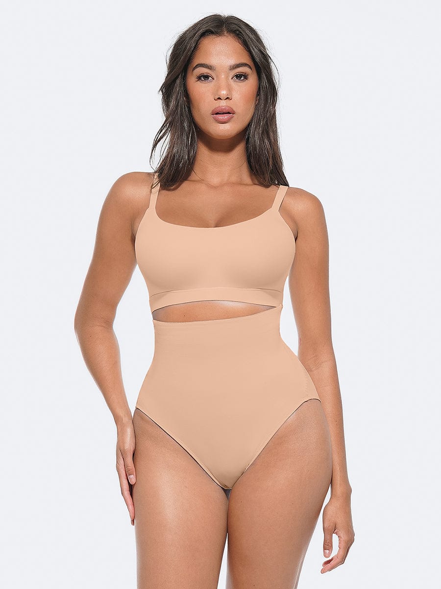 High-Waist Antibacterial Shaping Panties Pink 1