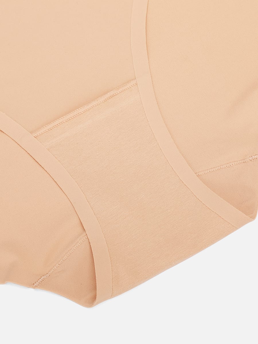 Cloud-Soft Mid-Waist Shaping Panties Light Brown 1