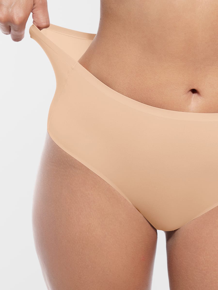 Cloud-Soft Mid-Waist Shaping Panties Nude 5
