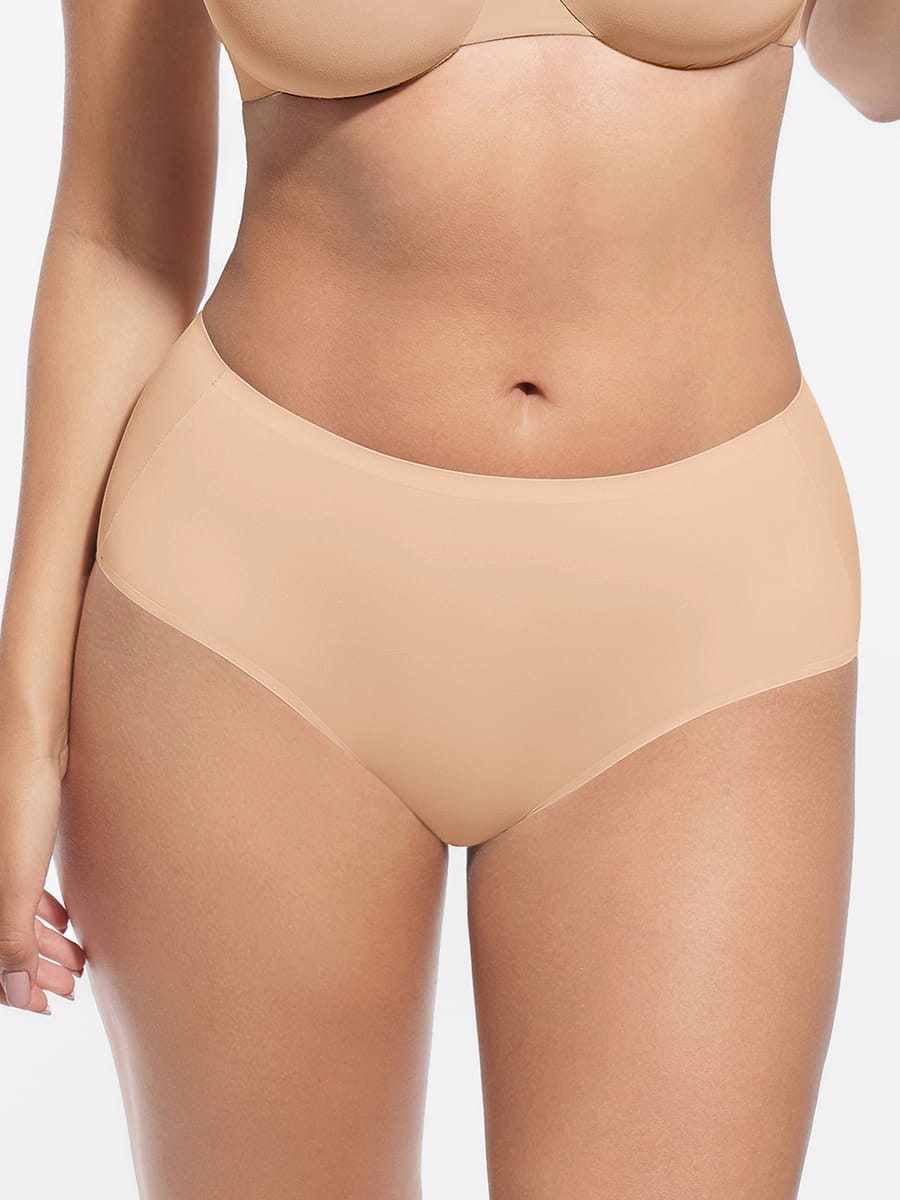 Cloud-Soft Mid-Waist Shaping Panties Nude 2
