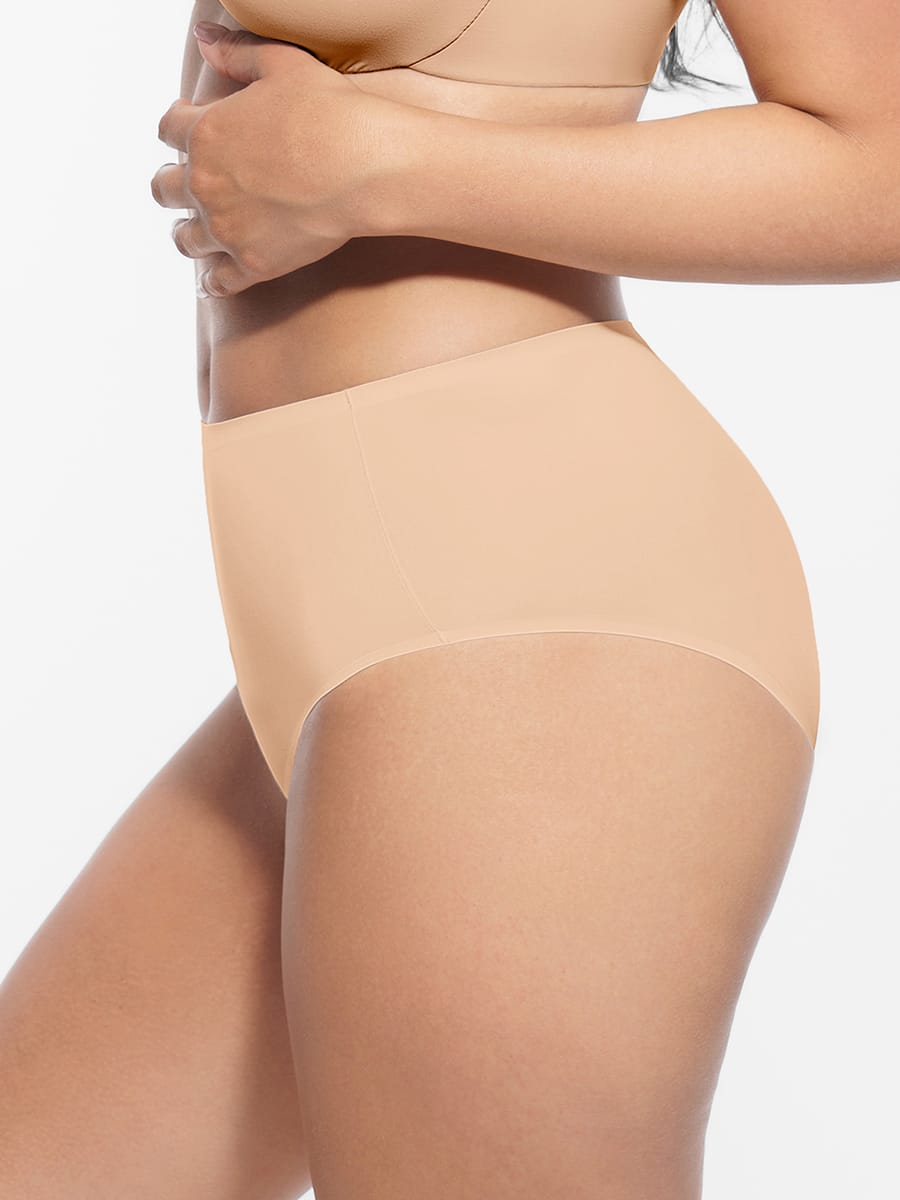 Cloud-Soft Mid-Waist Shaping Panties Nude 3
