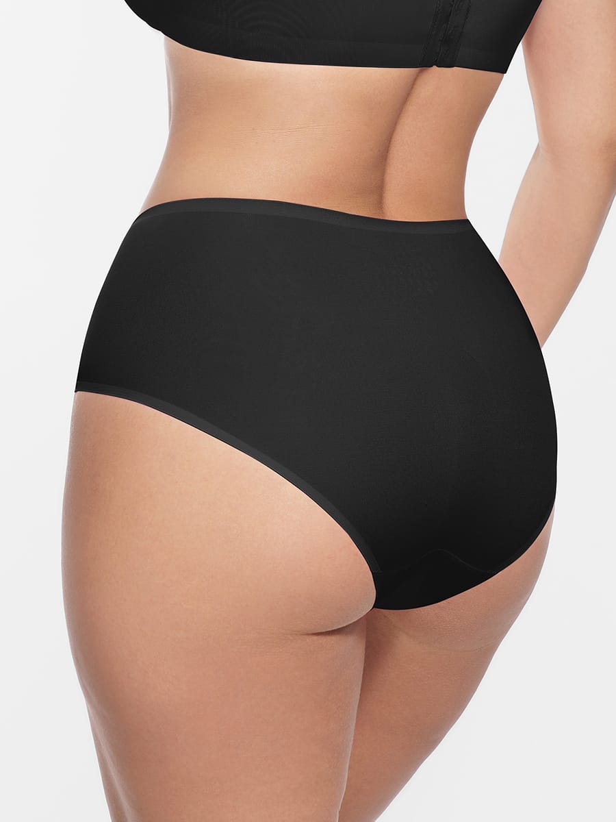 Cloud-Soft Mid-Waist Shaping Panties Black 4