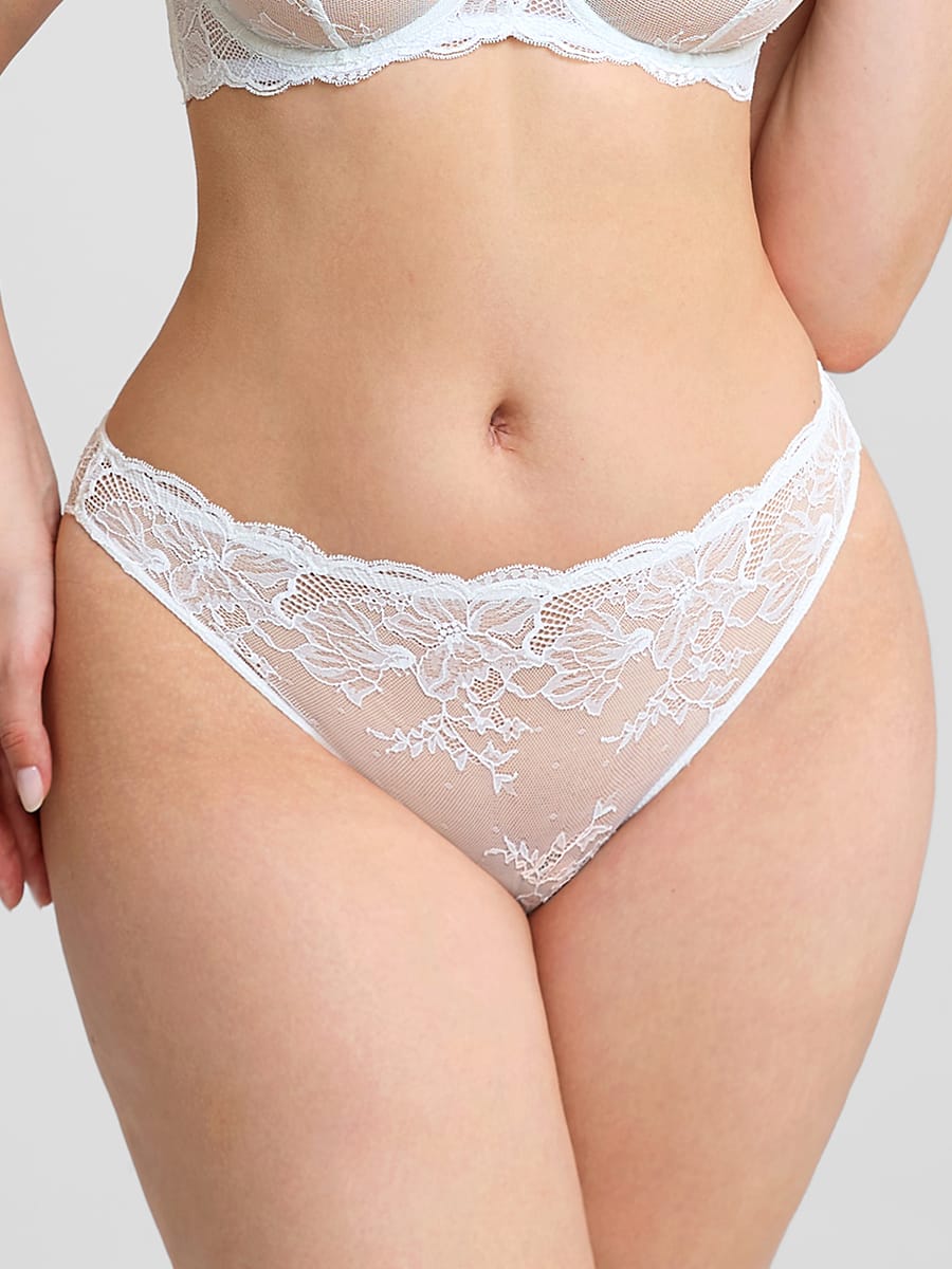 Low-Rise Lace Panties With Antibacterial Cotton Crotch 16