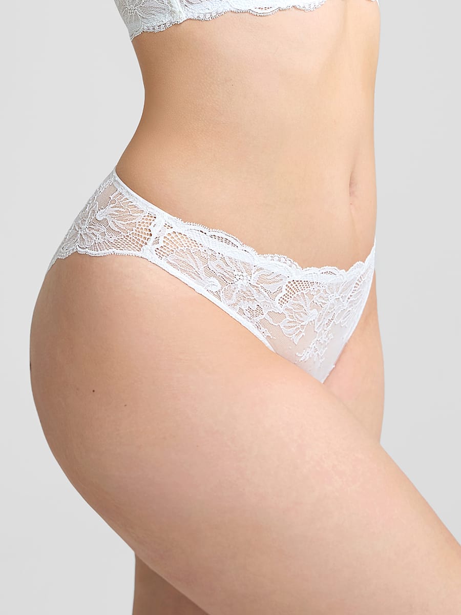 Low-Rise Lace Panties With Antibacterial Cotton Crotch 17