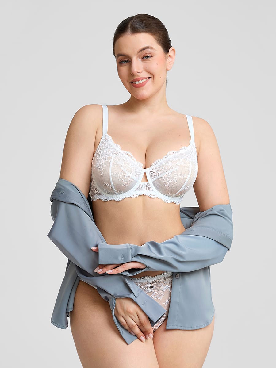 Low-Rise Lace Panties With Antibacterial Cotton Crotch 19