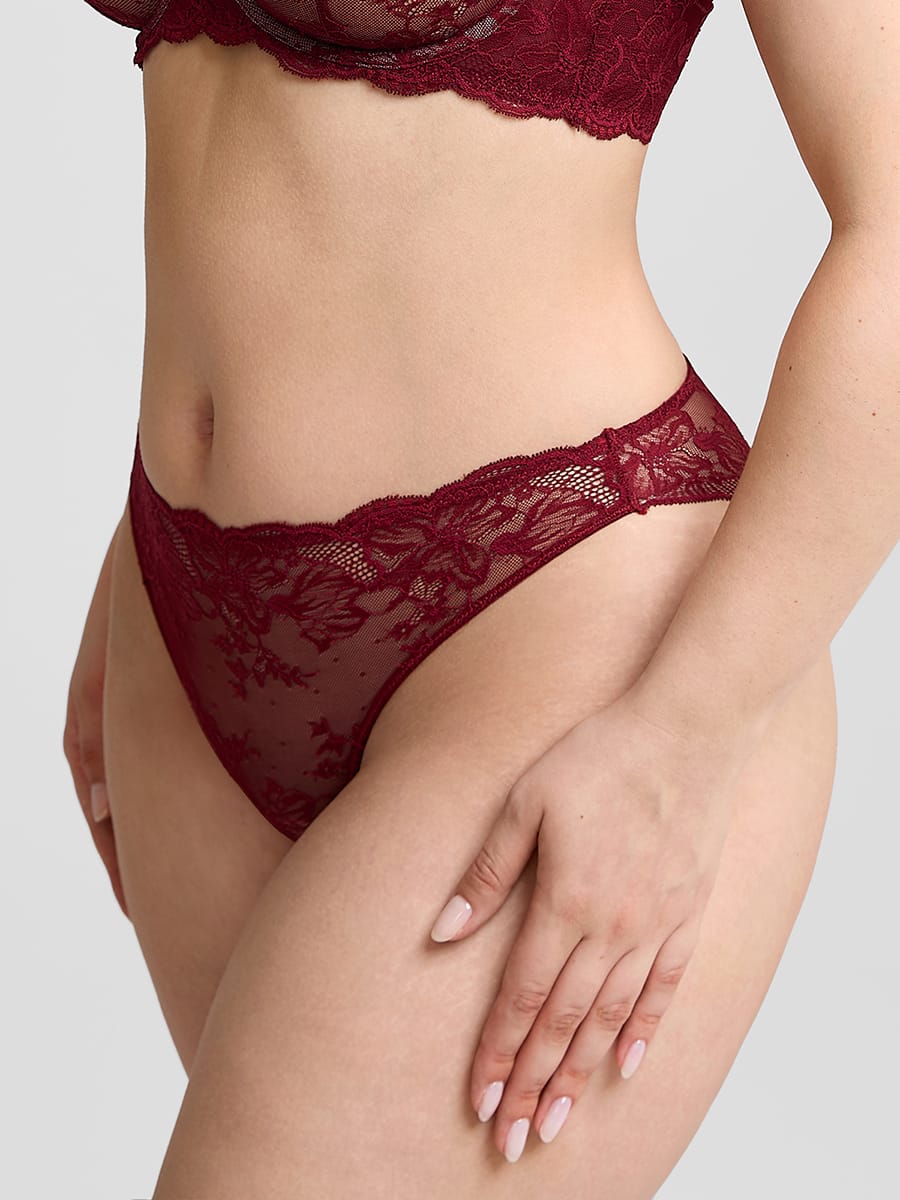 Low-Rise Lace Panties With Antibacterial Cotton Crotch 3