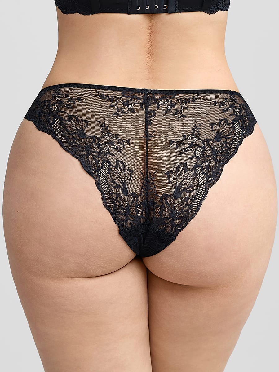 Low-Rise Lace Panties With Antibacterial Cotton Crotch 10