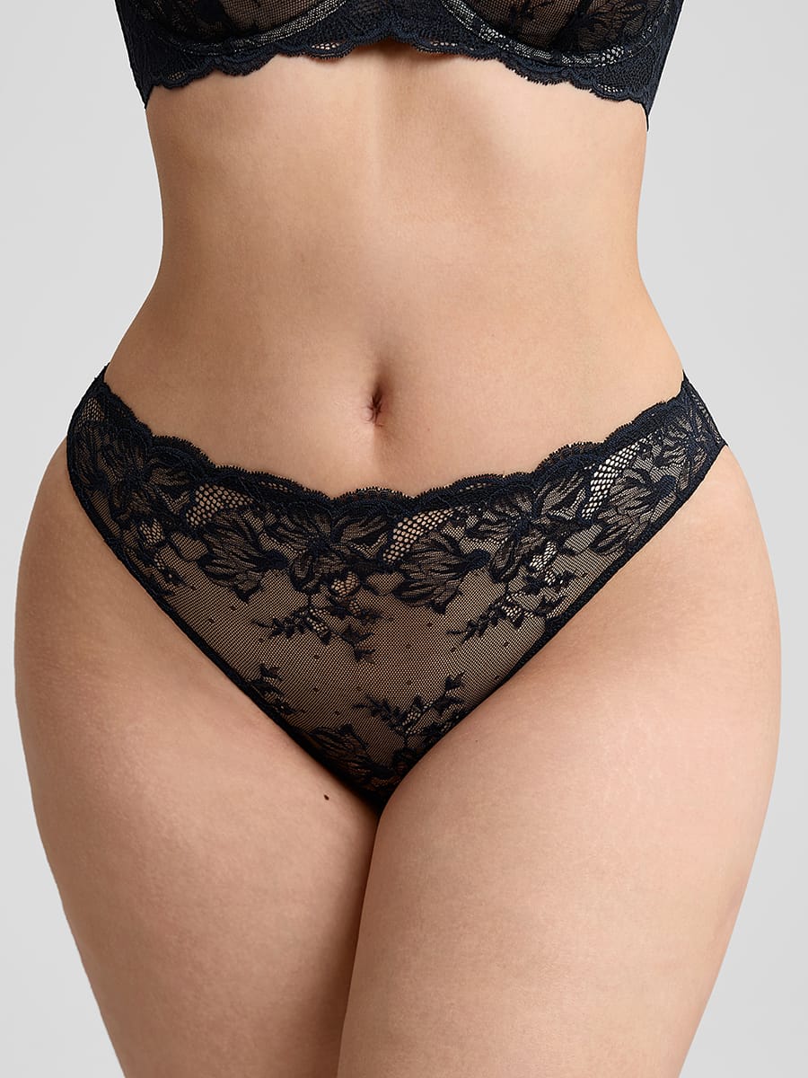 Low-Rise Lace Panties With Antibacterial Cotton Crotch 8