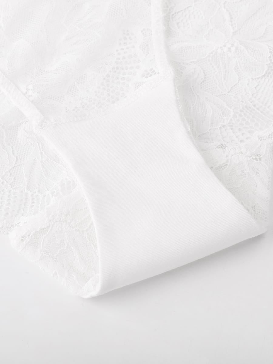 Low-Rise Lace Panties With Antibacterial Cotton Crotch 21