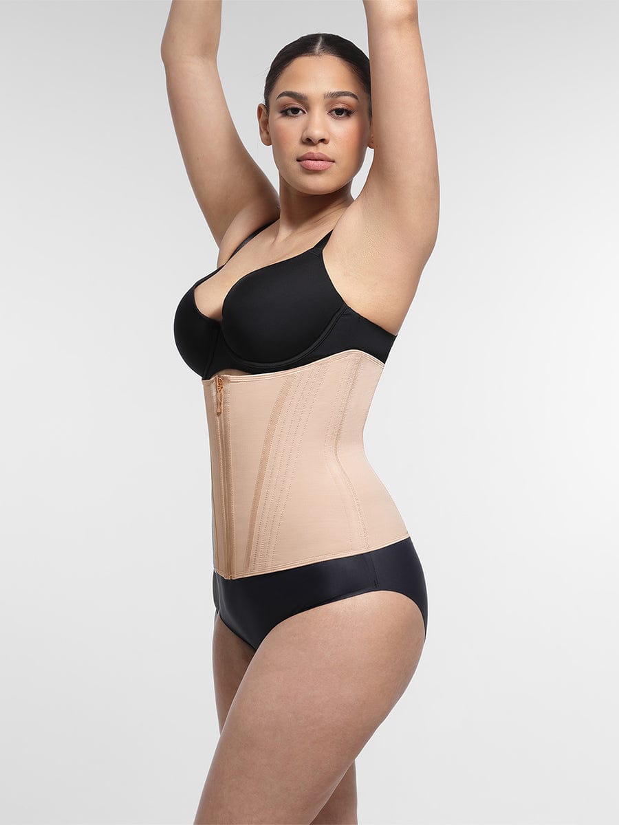 15 Steel Bone Waist Trainer Vest Pink 2