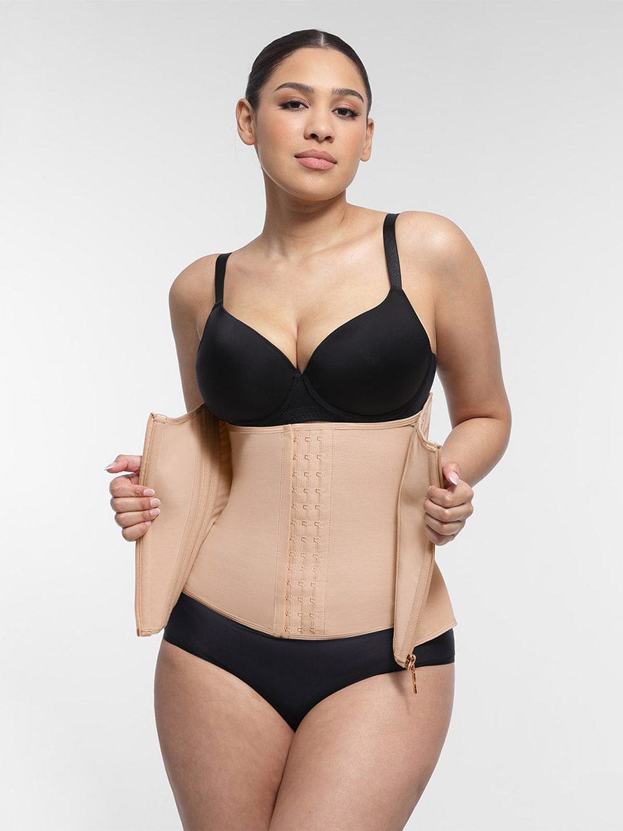 15 Steel Bone Waist Trainer Vest Black 8