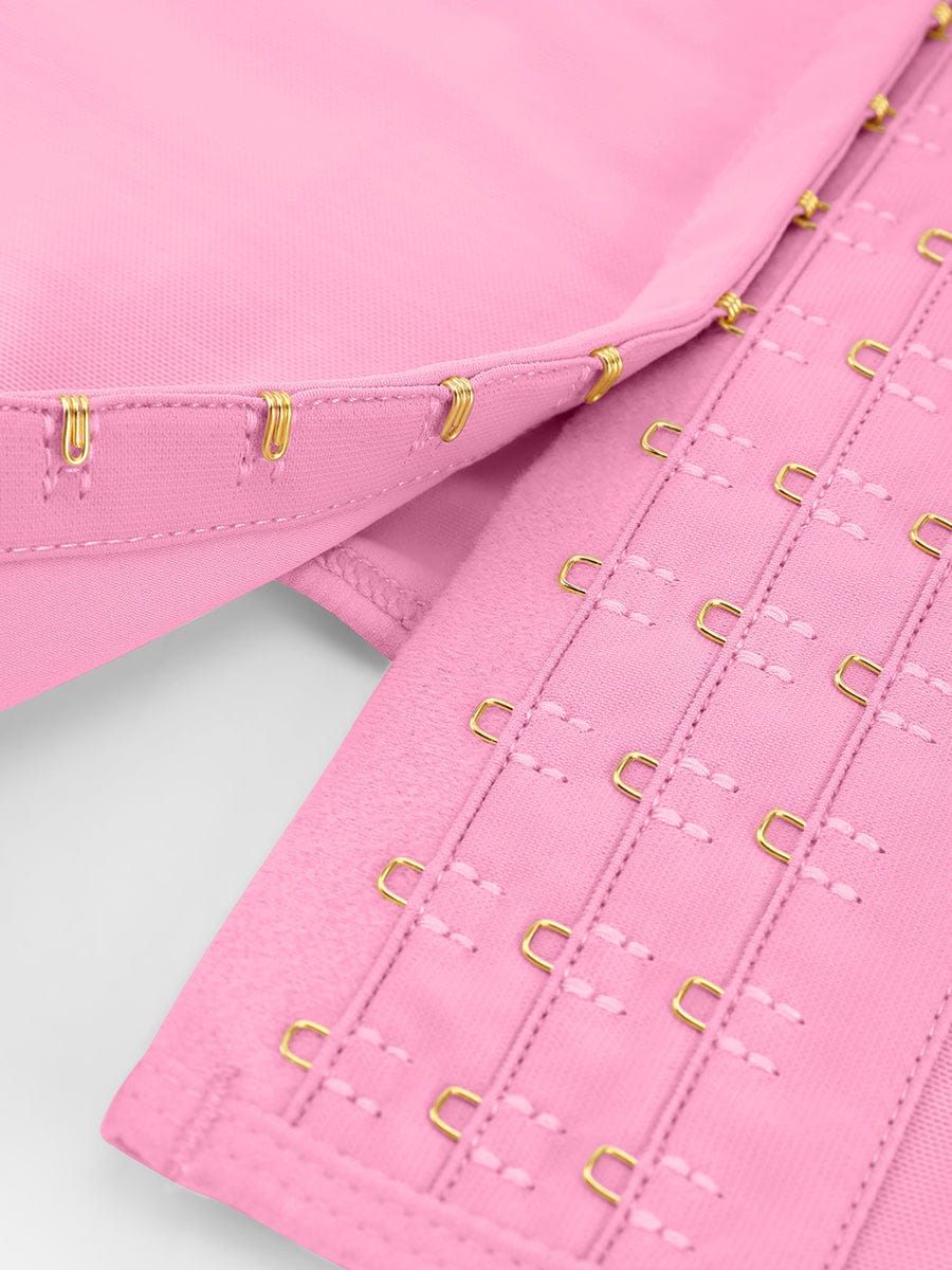 Steel-Boned Waist Cincher Tank Top Pink 8