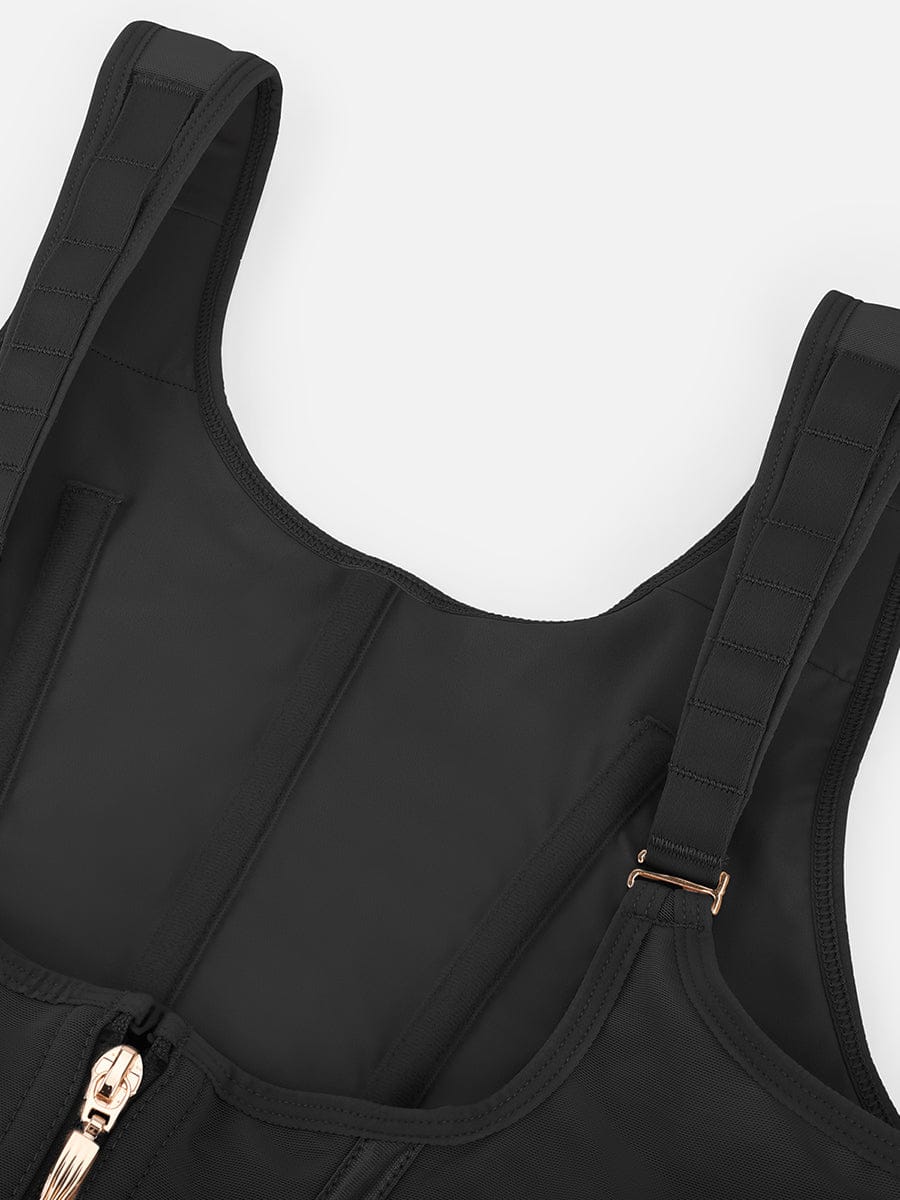 Steel-Boned Waist Cincher Tank Top Black 7