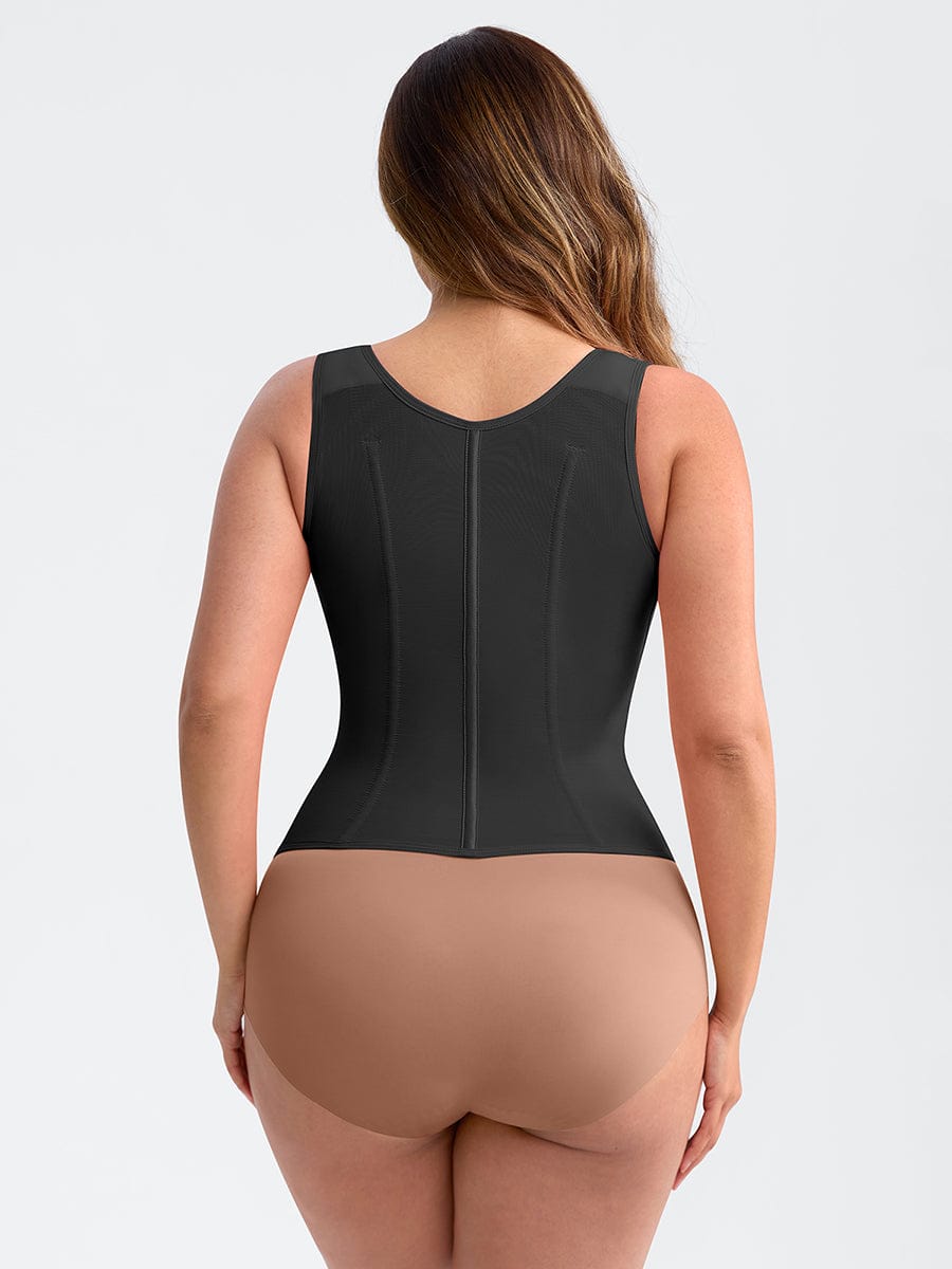 Steel-Boned Waist Cincher Tank Top Black 5