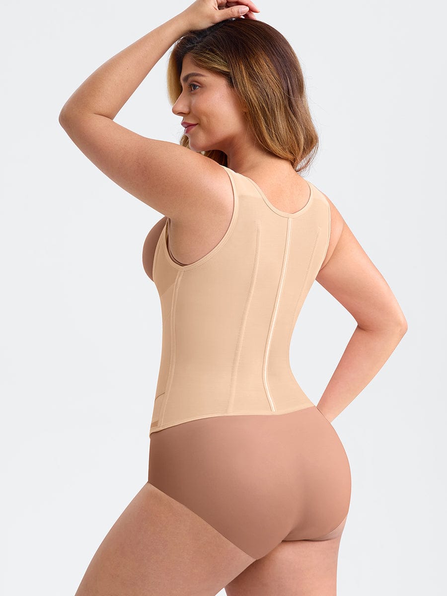 Steel-Boned Waist Cincher Tank Top Nude 2