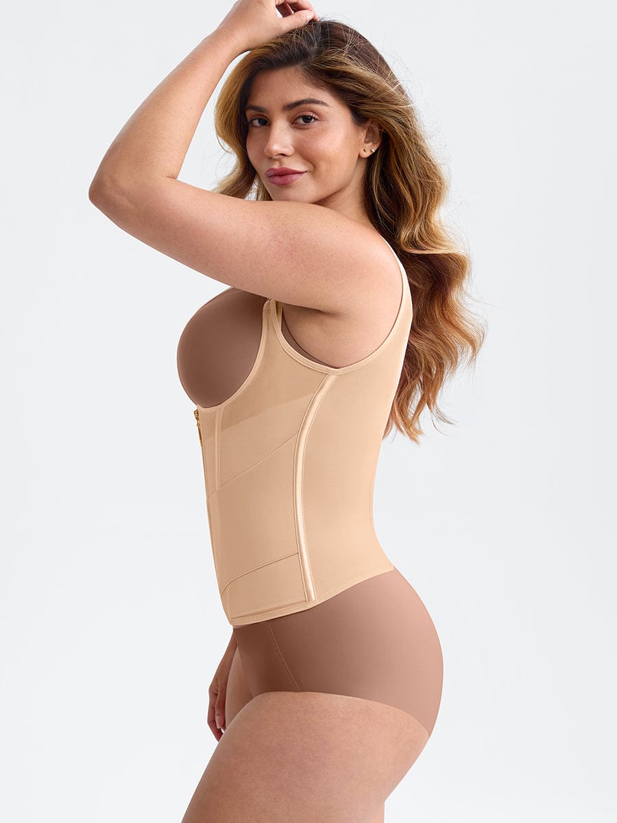 Steel-Boned Waist Cincher Tank Top Nude 4
