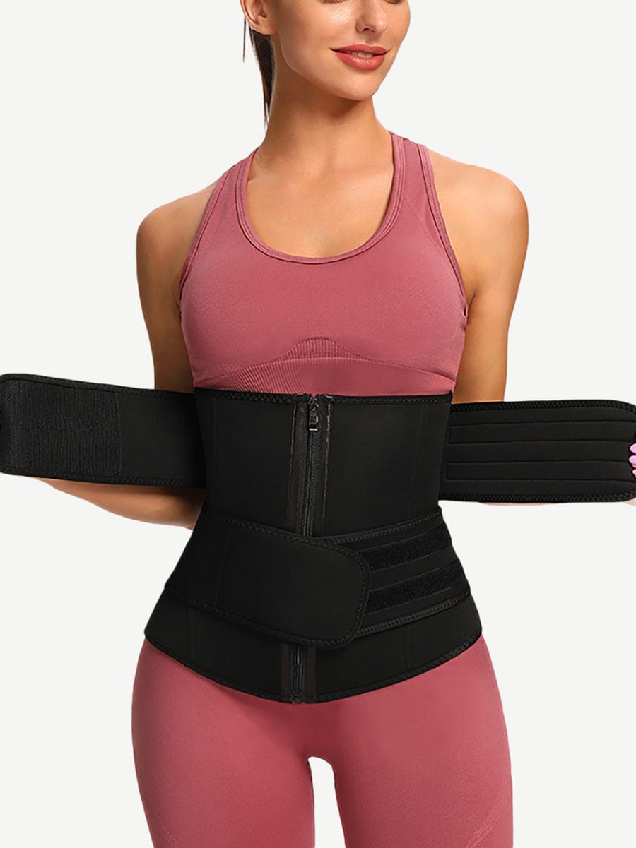 Athletic Neoprene Waist Trainer Black 1