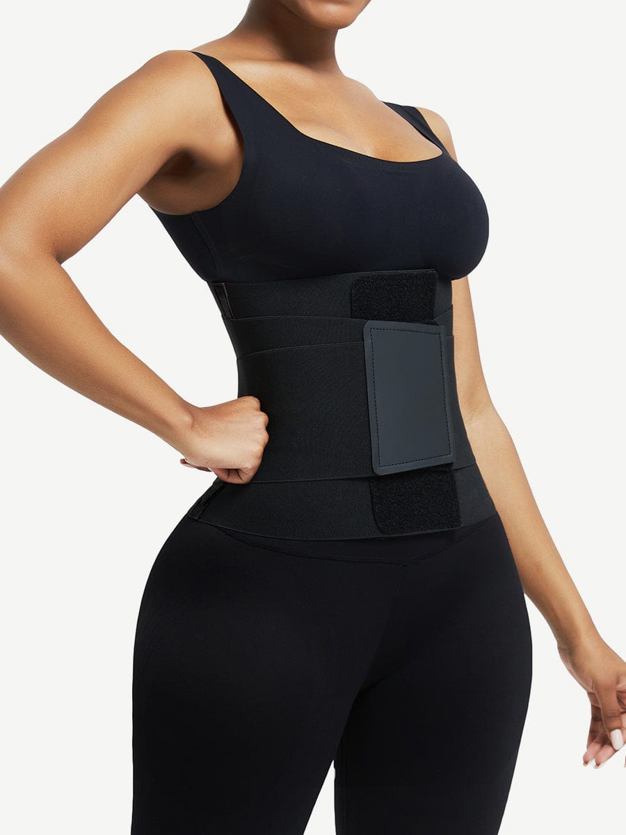 Sauna Waist Trainer With 5 Steel Bones Black 7