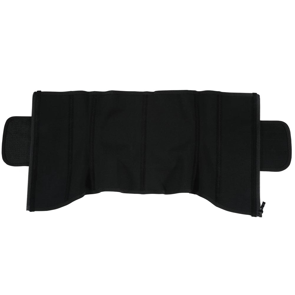 7 Steel Bone YKK Zipper Latex Waist Trainer Black 5