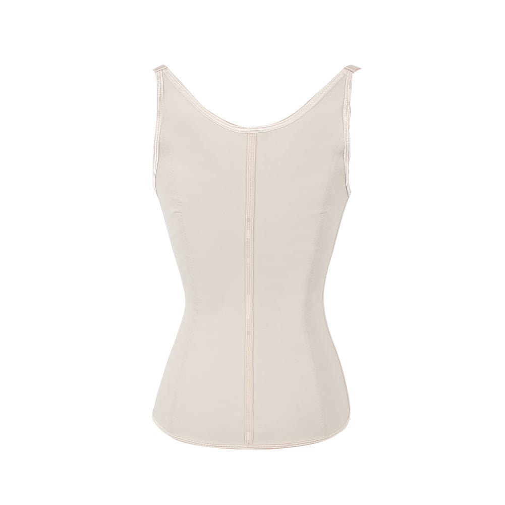 6 Steel Bone Waist Trainer Vest With 3-Row Hook Black 5