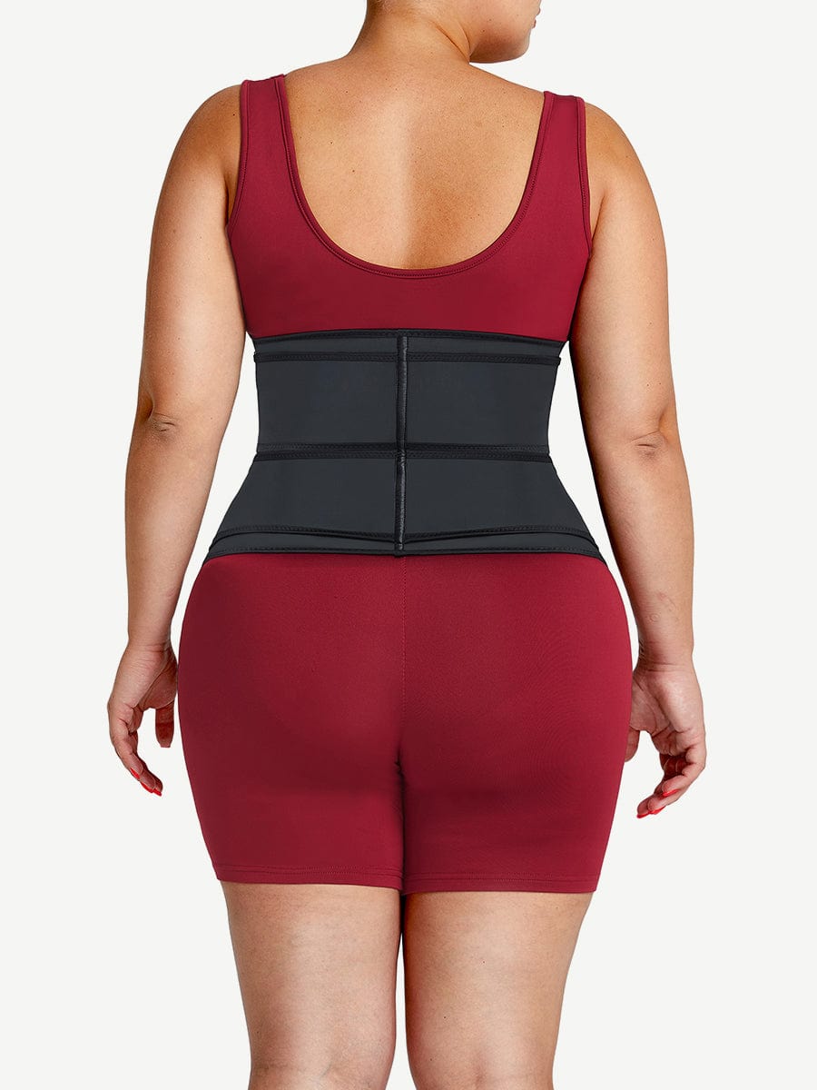 Plus Size Latex Waist Cincher Black 2