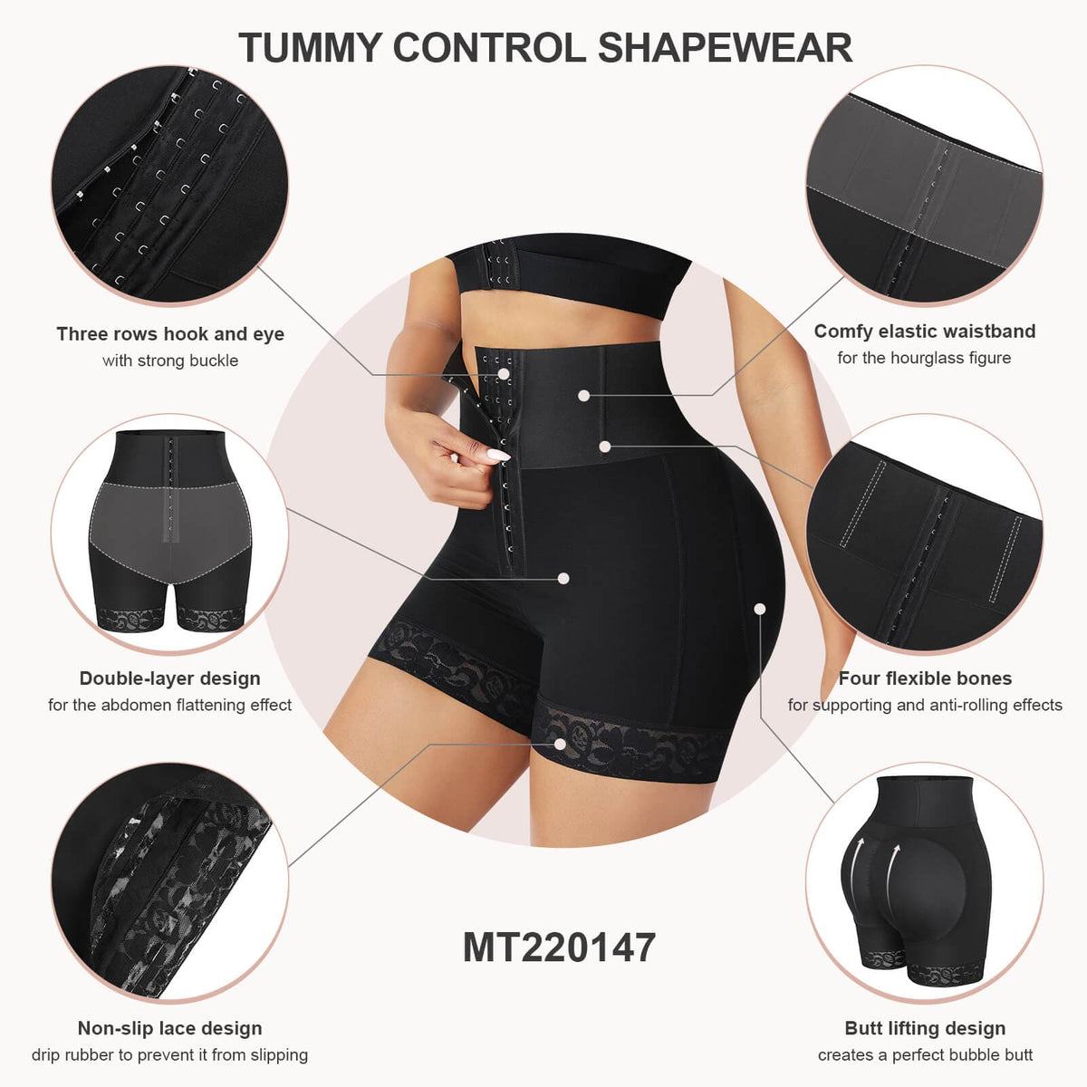Butt Lifter Tummy Control Mid-Thigh Shaper Shorts 1