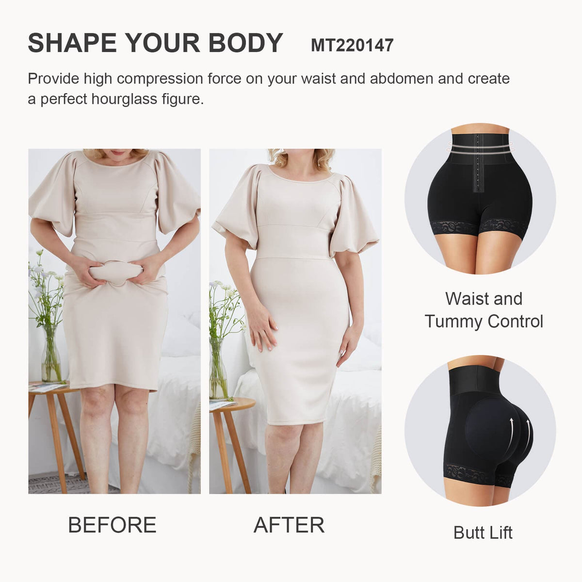 Butt Lifter Tummy Control Mid-Thigh Shaper Shorts 2