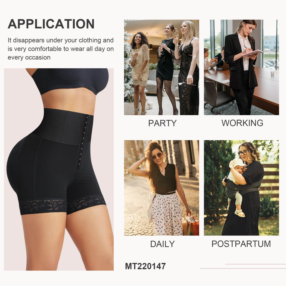 Butt Lifter Tummy Control Mid-Thigh Shaper Shorts 3